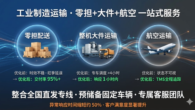 全球工业制造领军企业运输年度服务提升案例