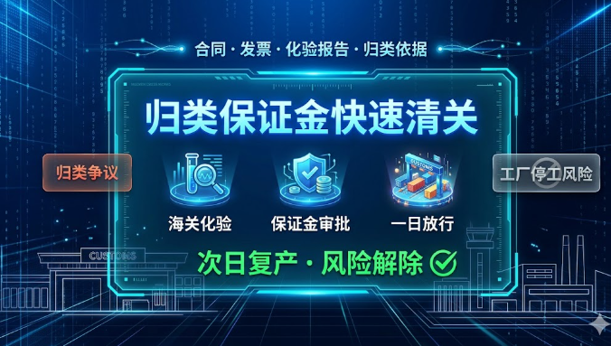 塑料粒子进口商保税区归类保证金快速清关案例