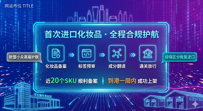 某欧洲化妆品品牌首次进口备案通关项目